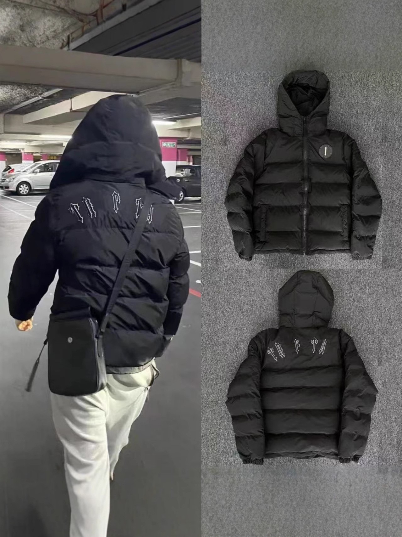 men's winter trend fashionable cotton down jacket with hood