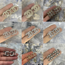 香家双c耳钉高版本新款微镶经典时尚通勤百搭轻奢风耳饰早春配饰