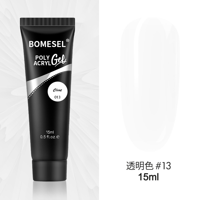 Explosión de uñas de color desnudo de cristal extensión de uñas sin papel modelo de extensión rápida 15ML 30ML