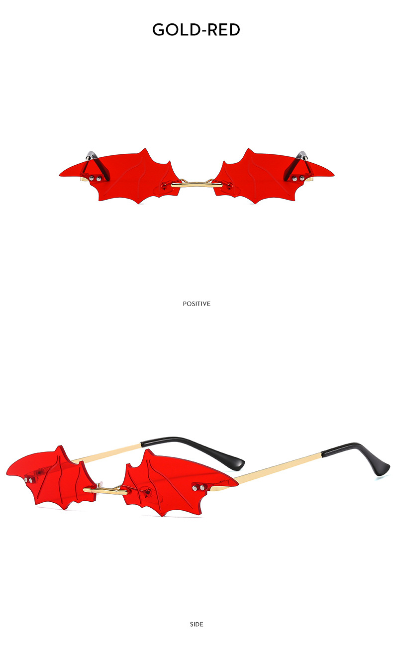 Nouvelles lunettes de soleil chauve-souris sans cadre européennes et américaines, lunettes de soleil photo de fête amusantes et colorées, lunettes de soleil tendance transfrontalières_voghion.com