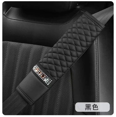 Sürətlər qutusu və əl tormozu başlıqları: Set Universal Car Gear Shift - diamond-shoulder-pads-pair-black