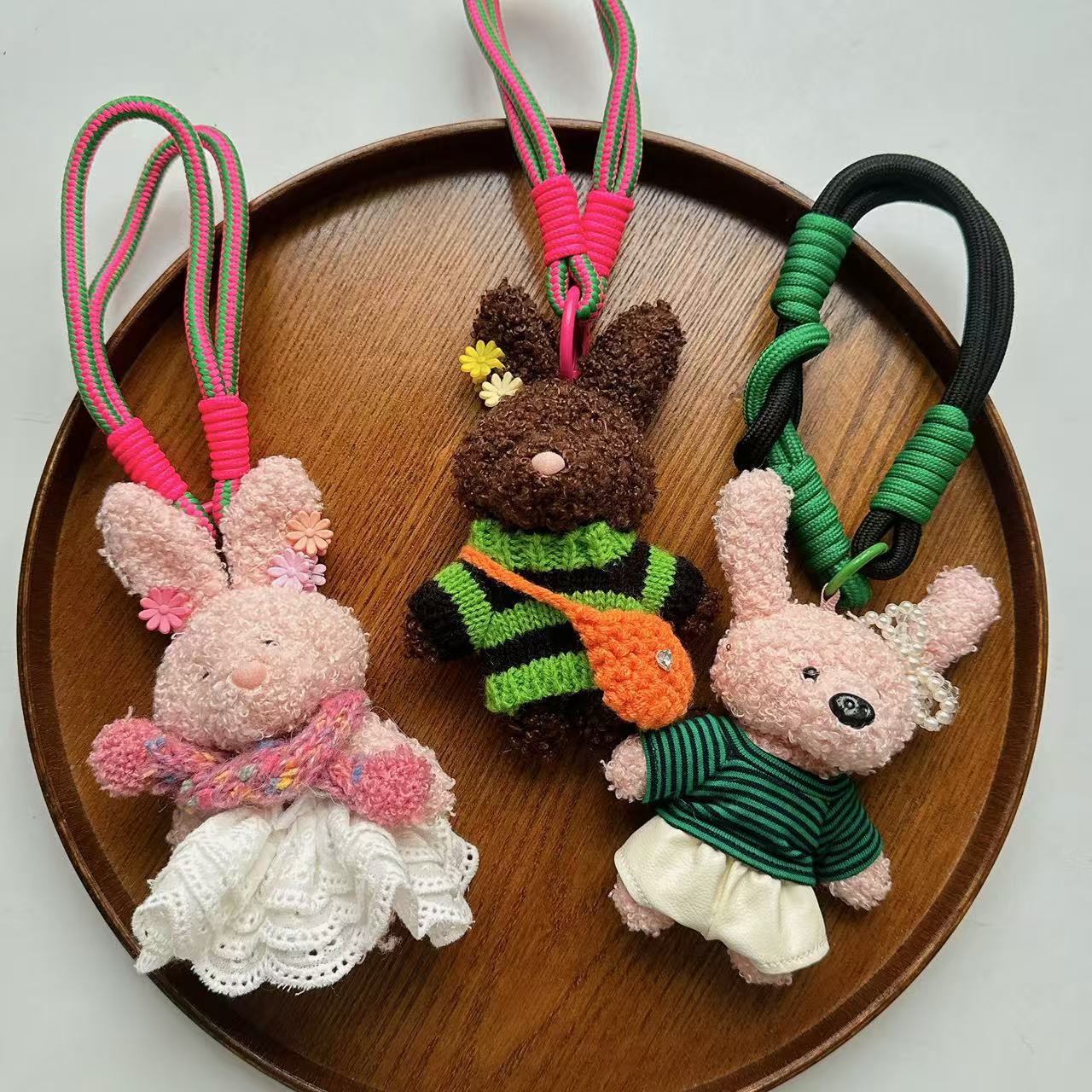 30g Weight Bag Charms Bag Accessories Type 1 Piece Quantity Holiday, Daily Occasion Plush Material Animal, Cartoon Pattern Cute Style 1 Piece Plush Animal Cartoon Bag Charms 2