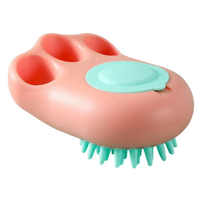 Nuevo cepillo de baño de silicona para mascotas peine de eliminación de pelo gato perro limpiador cepillo de masaje suministros para mascotas en stock al por mayor
