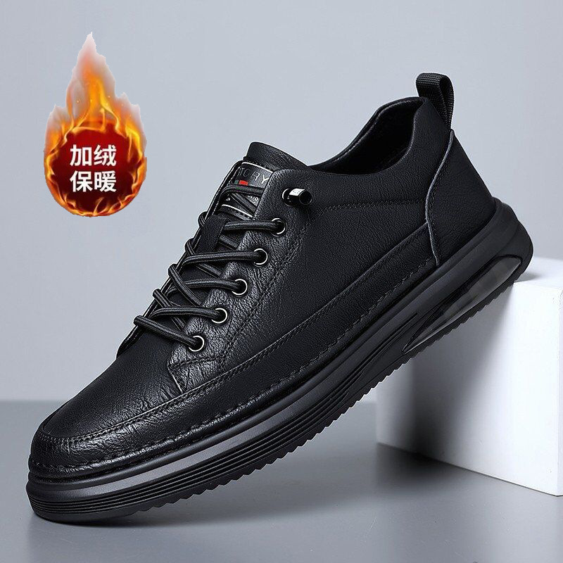 49 plus size New Men's Casual Board Shoes Korean Breathable Comfortable Black Shoes high quality Four Seasons Trendy Shoes fleece-lined Men's Shoes