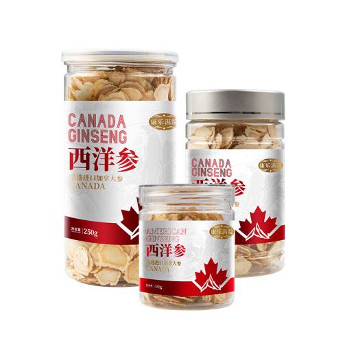 Canadian Ginseng Slices in Bottles, Western Ginseng Soft-Branch Cuttings in Cans—Wholesale Nutritional Supplements