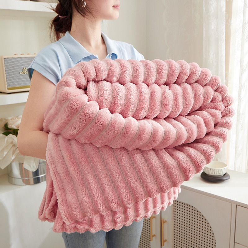 Comercio exterior amazonas gruesa manta de cordero de peluche cálida sofá de peluche siesta manta de peluche fría