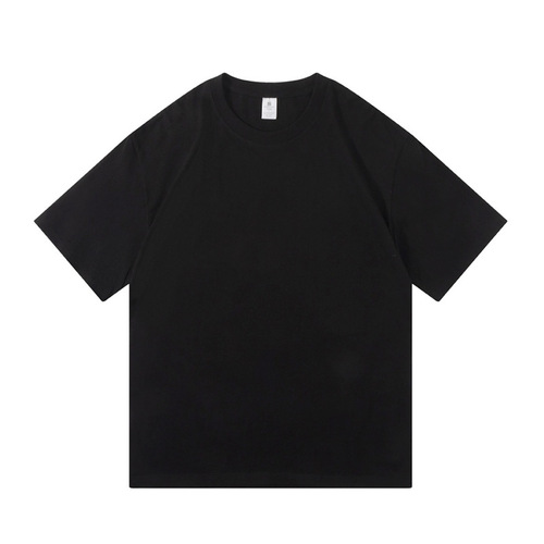 220g heavy-duty pure cotton short-sleeved t-shirt for ladies 2025 summer basic white top solid color t-shirt thin round neck