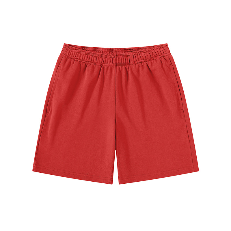 Pantalones deportivos americanos de cinco puntos de color caramelo de felpa, pantalones cortos de hombre sueltos casuales de moda, personalización de ropa exterior de verano de algodón puro