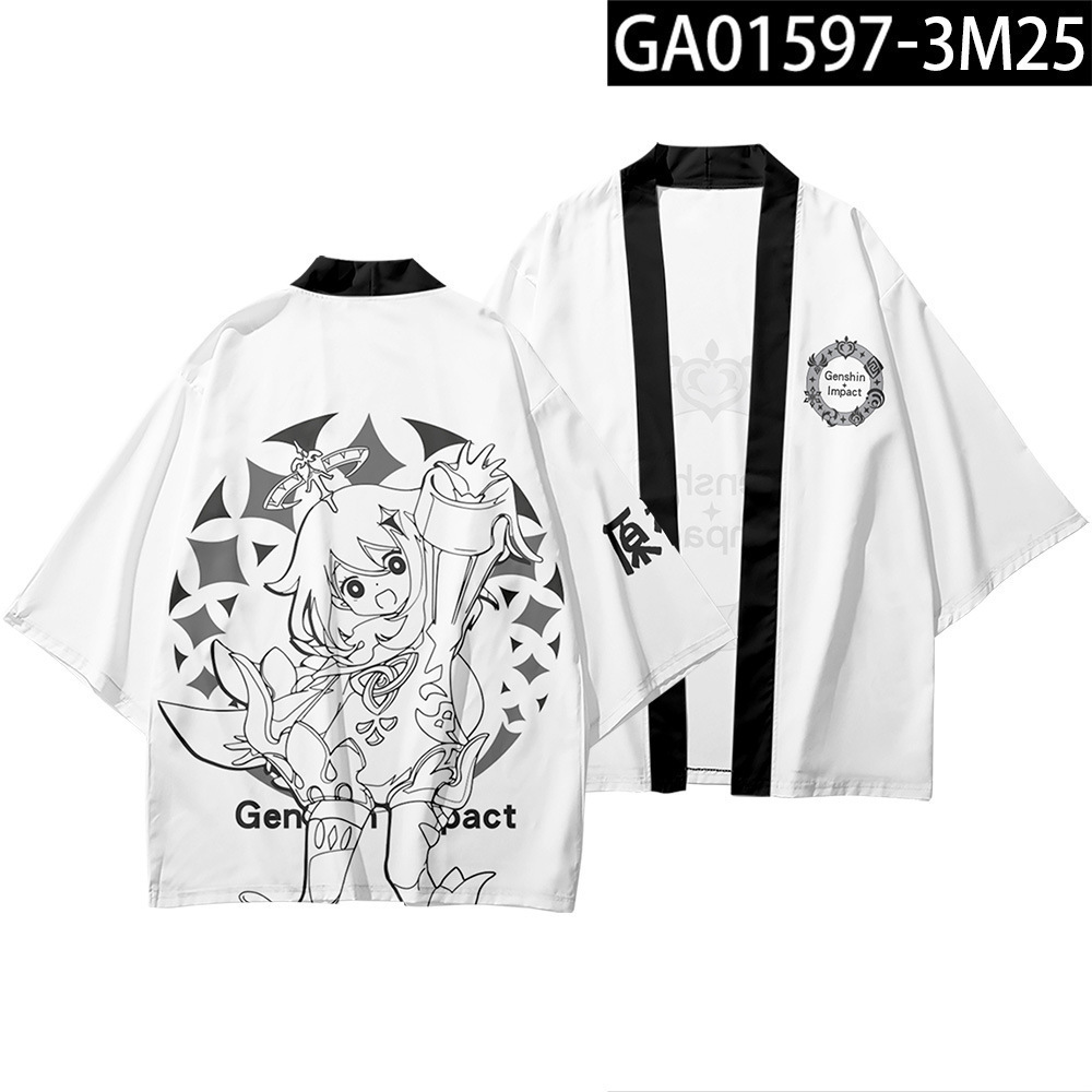 2024 verano anime cosplay dios original Genshin capa Riyue Keli cardigan kimono capa image 24