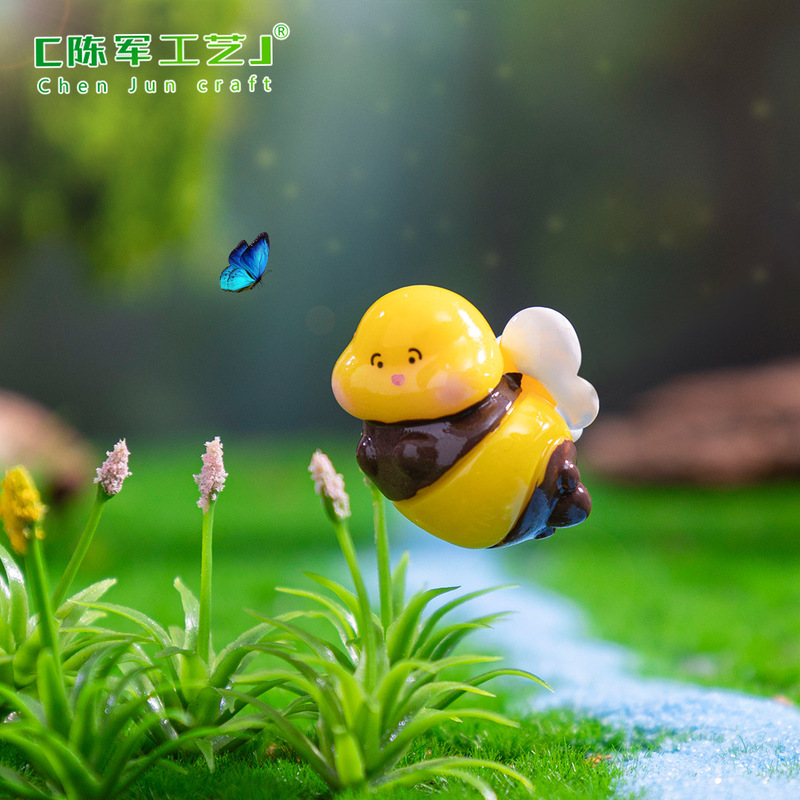 微景观可爱昆虫蜂巢小蜜蜂公仔 DIY装饰品配件园艺农场造景小摆件|undefined