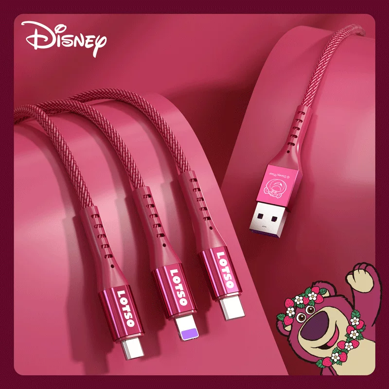 Strawberry, universal charging cable, mobile phone, three-in-one, Android