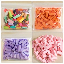 【100个】三角形海绵粉扑一次性化妆海绵气垫干湿两用美甲海绵块