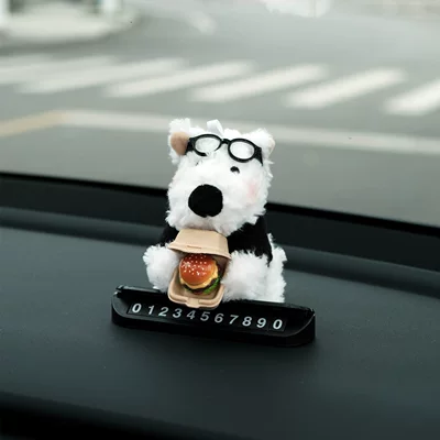 Temporary Parking Number | Nömrəli dayanma kartı - black-glasses-black-sweater-holding-burger-west-highland-v-shaped-sign