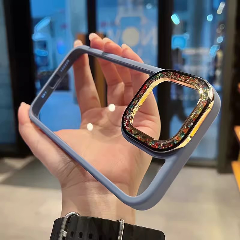 Yinhe serie IPhone16PROMAX lente de brillo Apple 15promax funda transparente para teléfono móvil para ip14