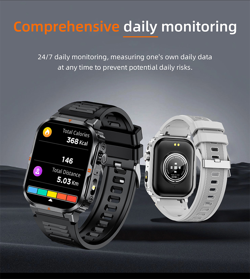 Montre connectée avec appels bluetooth écran hd et cardiofréquencemètre_voghion.com
