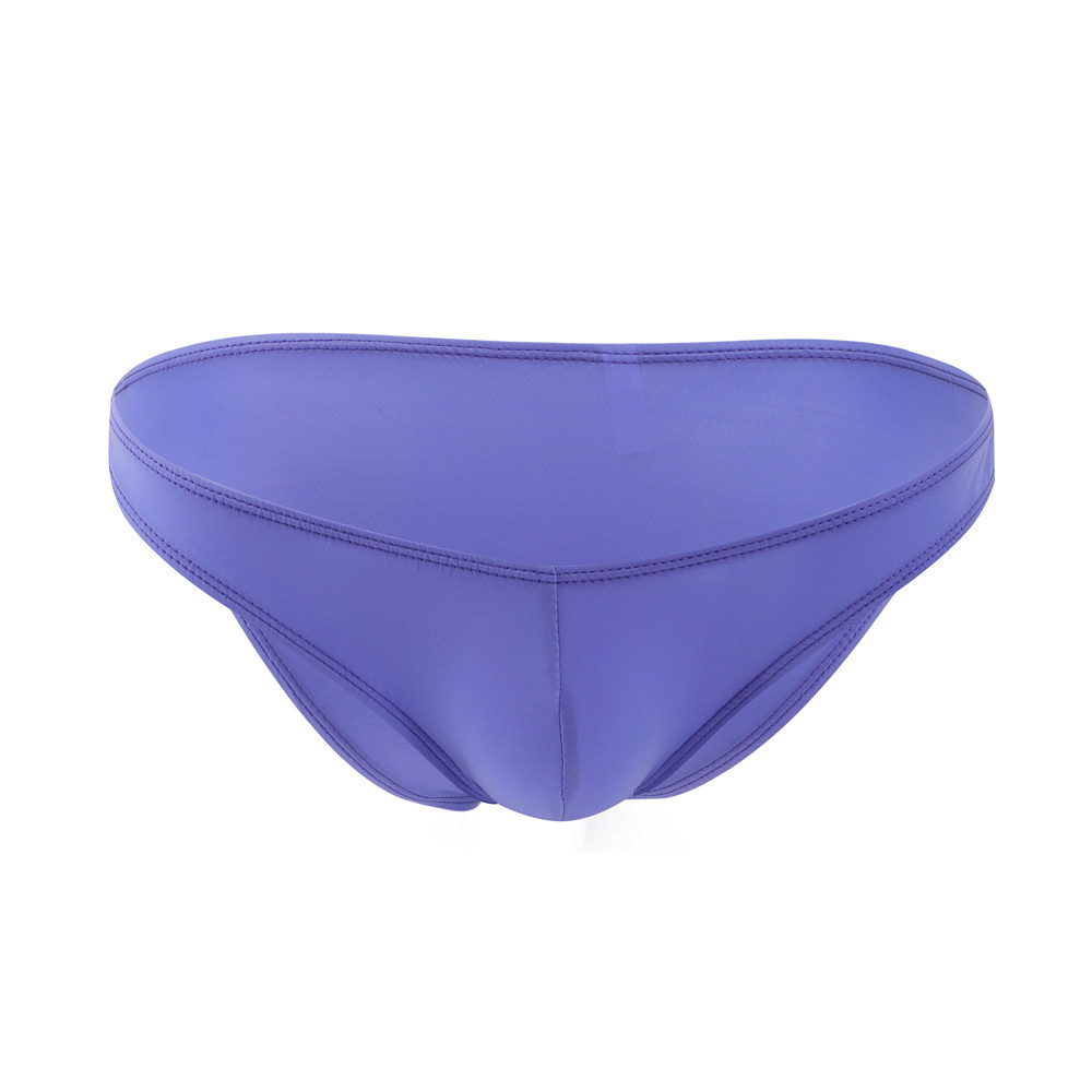 Men's 15 Color Semi-Transparent Ice Silk Tri-angled Pajamas Super Thin Seamless U-Shape Underwear Men's Personality Low-Waist Briefs