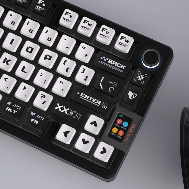 Pudding keycap set Kuromi 122-key, PBT+PC four-sided translucent double-layer printing