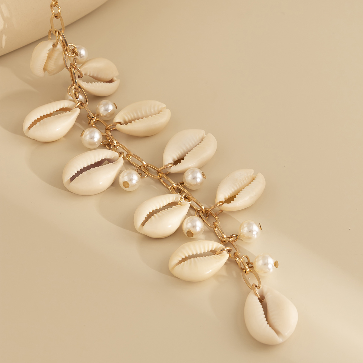 Vacation Shell Iron Pearl Womenu0027S Pendant Necklace