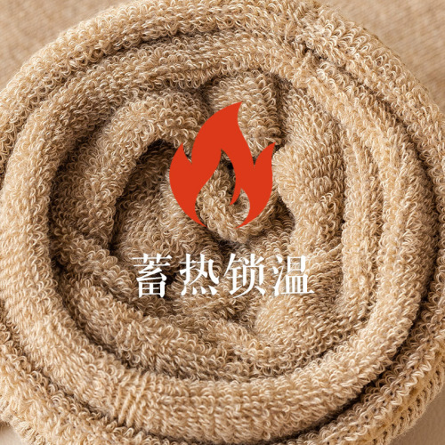 Men's long terry socks autumn and winter thickened calf socks winter velvet warm knee socks high solid color cotton socks