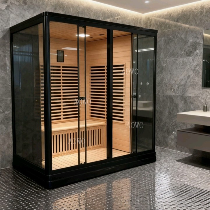 sala de ducha de calor infrarrojo lejano integrada para la salud en el hogar sala de vapor seco doméstica sala de vapor húmedo separación de secado y húmedo integrada