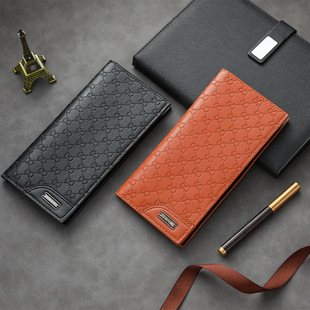 Cross-border new men's wallet youth thin soft wallet large capacity multi-card simple fashion long wallet