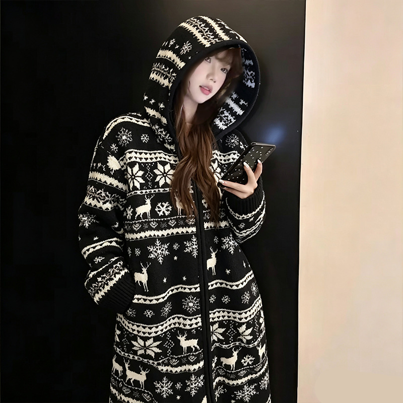 2026 Autumn/Winter Lazy Style Hooded Long Zipper Robe for Women, Warm and Comfortable, Can Be Worn Outside as Homewear 2026 Autumn/Winter Lazy Style Hooded Long Zipper Robe for Women, Warm and Comfortable, Can Be Worn Outside as Homewear