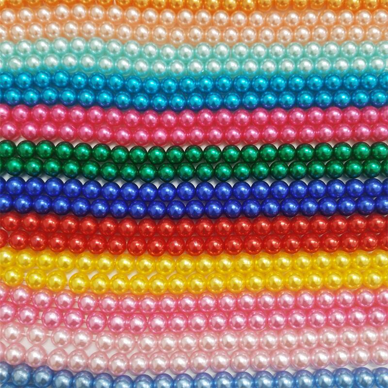 4-30mm Perforated Colorfulful Water-Milled High-Gloss Pearls Perforated Abs Imitation Pearls Loose Beads DIY Beads Jewelry Accessories