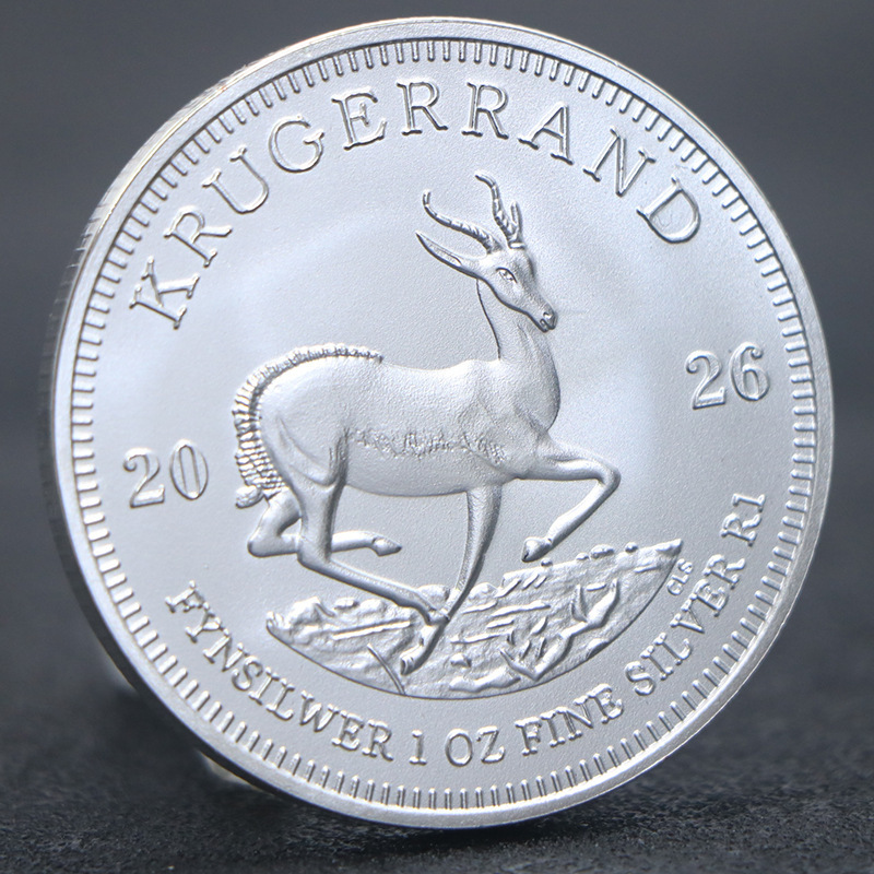 【Alloy Silver Plated】Non-Magnetic 2026 2025 2024 Krugerrand Coin Cross-Border South African Commemorative Coin
