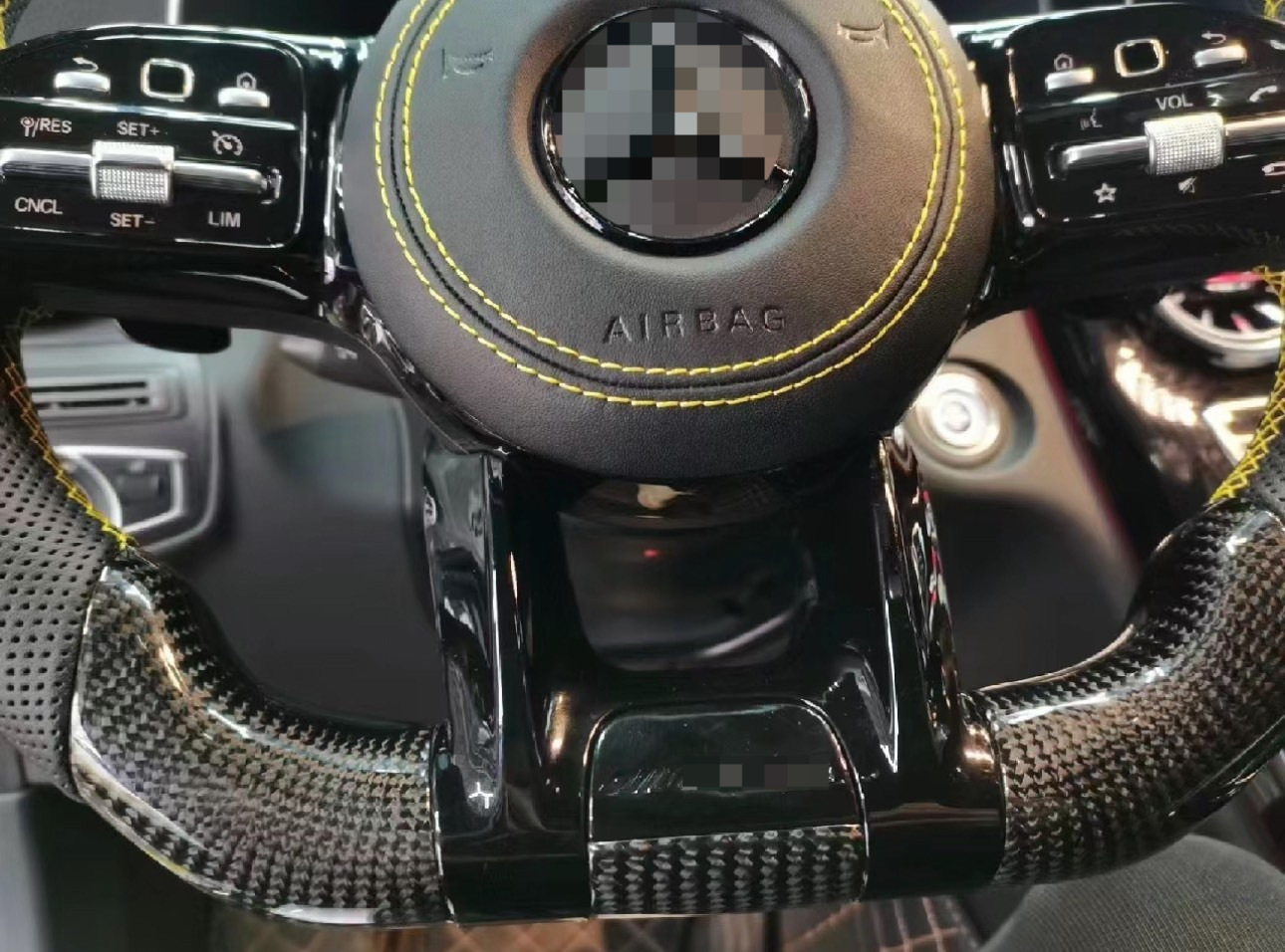 Suitable for Mercedes-Benz AMG809 carbon fiber steering wheel A-Class, C-Class, E-Class, ML old model modification and upgrade to new model assembly
