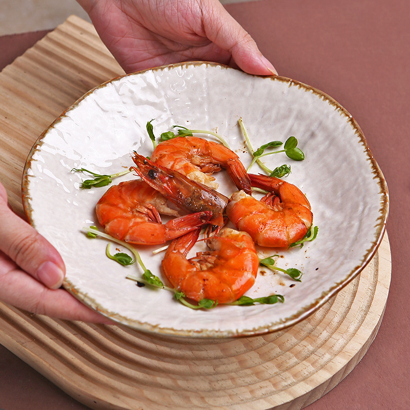 Xintoyang Simple Ceramic Plate Dish Plate Household High-End Tableware Wedding Souvenir High-Value Dish Set