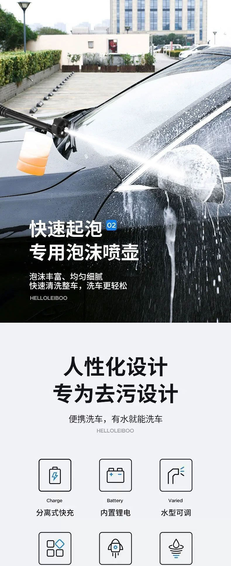 26 Models of Wireless Car Washers, High-Pressure Water Guns, Household and Car Cleaning Tools, Powerful Lithium Battery Rechargeable Booster Water Guns
