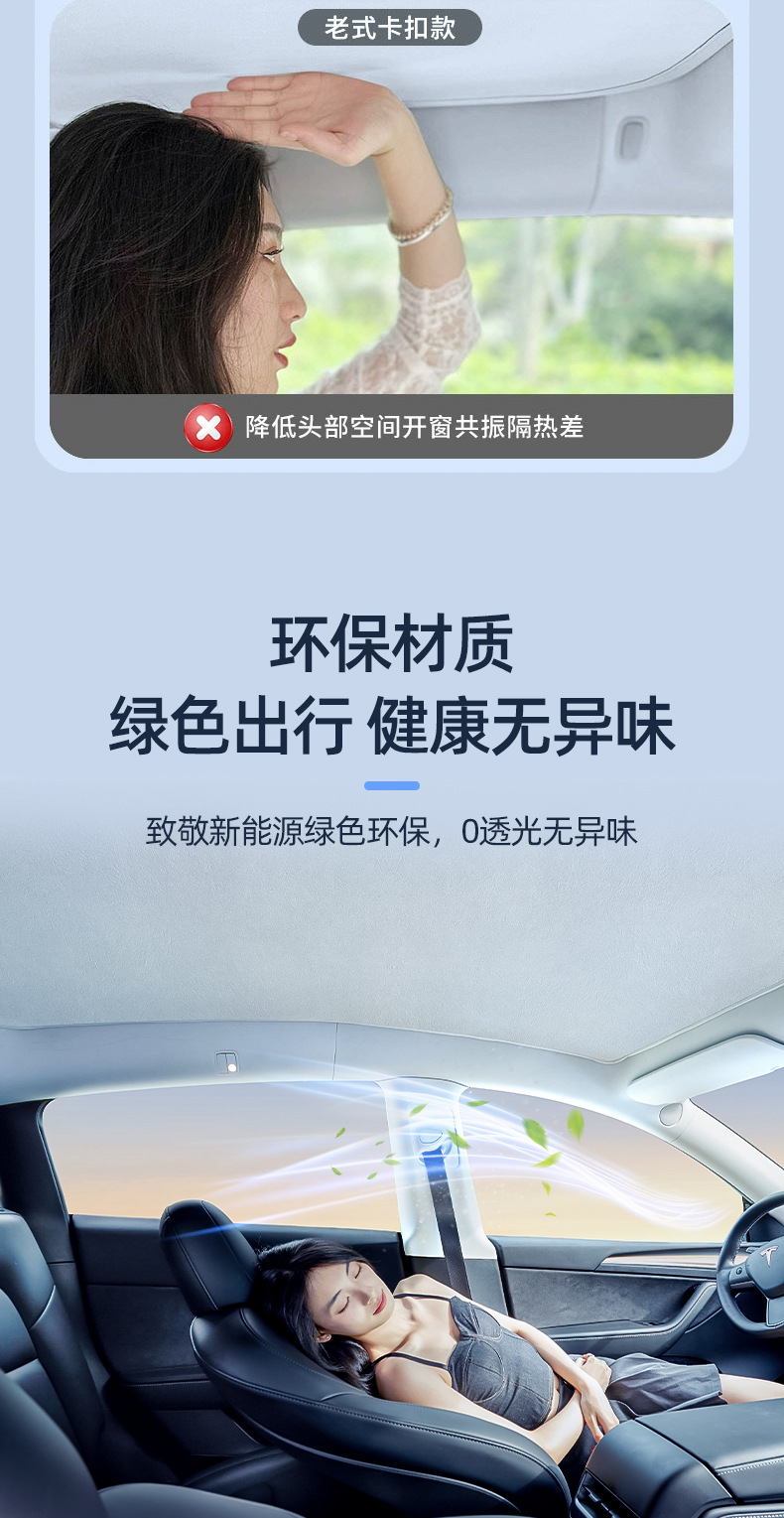Suitable for Xpeng P7/P7+/Mo3 Suede Electrostatic Adsorption Sunshade Curtain Car Sunroof Sunshade