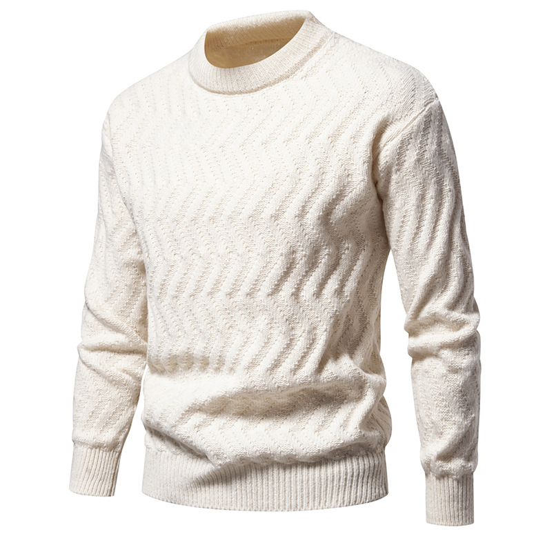 Women's Sweater Twisted Flower Round Neck Solid Colour Pullover_voghion.com