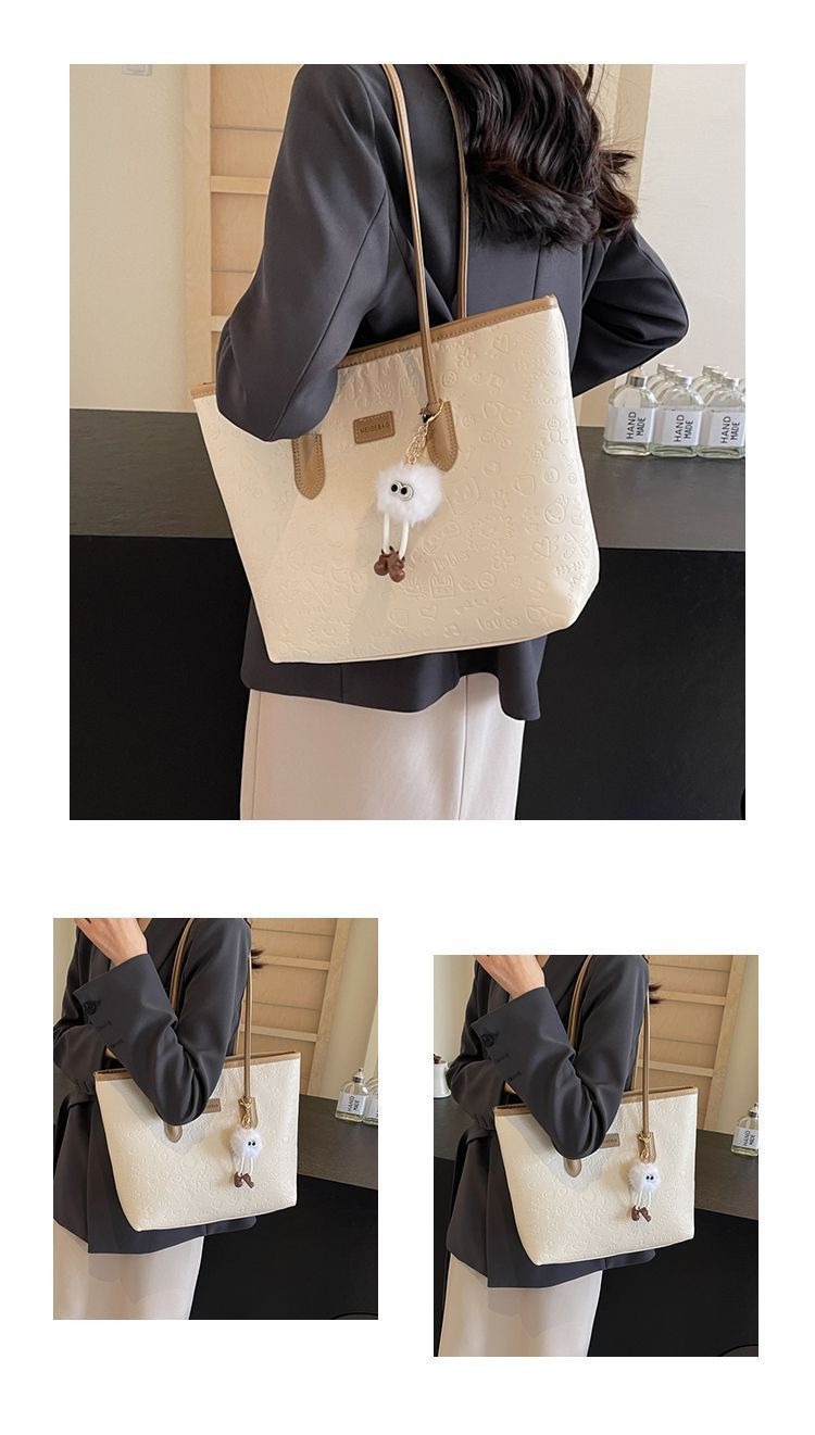 Modische Tote Bag für Mütter, Schülerinnen und Studentinnen mit großem Fassungsvermögen, vielseitige Schultertasche zum Umhängen, elegante Handtasche für Unterricht und Pendeln