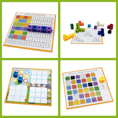 Foreign trade Yiwu early education creative square particle building blocks 2cm 100 pieces plug-in connection block kindergarten educational toys