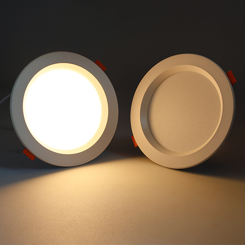 LED Embedded Downlight Flush Ceiling Light Recessed Ceiling Lamp Living Room Bedroom Commercial Iron Shell Hole Light Zhongshan Wholesale