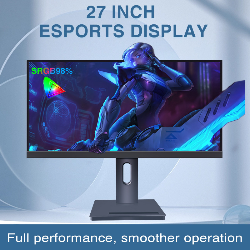 Cross-Border 27inch High-End E-Sports Display 2K Hd Design Black Gaming Lcd Screen 75Hz Refresh Rate