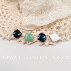 金屬方形9mm襯衫扣彩色烤漆高腳襯衣紐扣開衫毛衣裝飾扣袖扣領扣