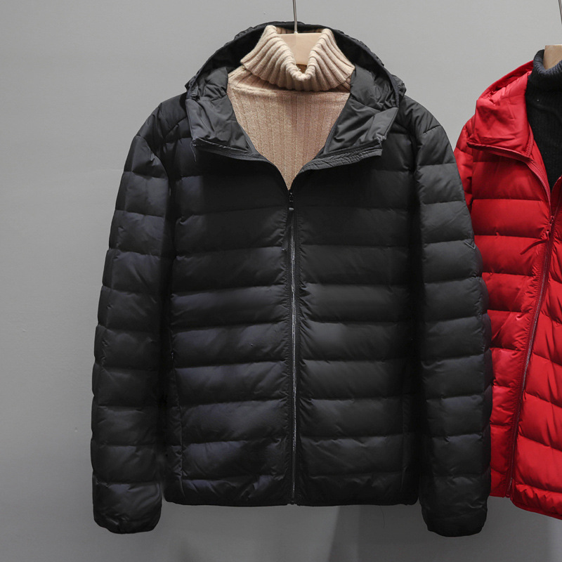 2023 sin costuras nueva chaqueta ligera de los hombres con capucha corta papá desgaste de los hombres Otoño e Invierno chaqueta casual fuera de temporada