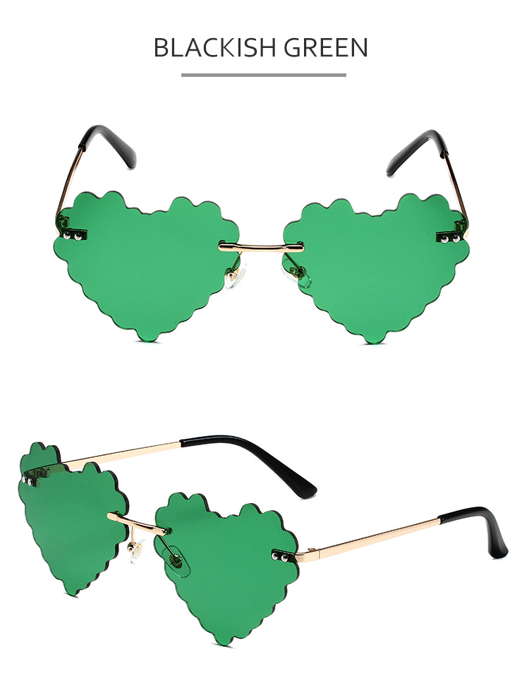 60g Weight Frameless Glasses Structure Sunglasses Classification PC, UV400 Protection, Tinted Lenses Lens Material Special-Shaped Mirror Glasses Style Outdoor, Travel, Beach Occasion Heart Shape Pattern All Seasons Season Women's Gender Novelty, Classic Style Style Novelty Classic Style Heart Shape PC UV400 Protection Tinted Lenses Special-Shaped Mirror Frameless Women's Sunglasses 14