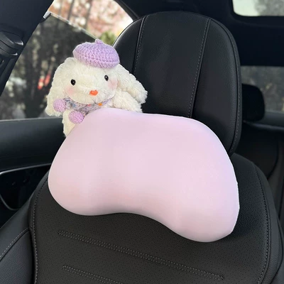 Pillow Memory Foam Car Headrest: Headrest - passenger-purple-hat-scarf-rabbit-headrest