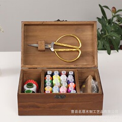 木製の針の収納ボックスの家庭用貯蔵物の木の箱のカバー式の多格の針の箱のセット