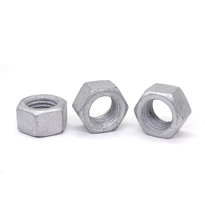 供应热镀锌螺母高强度热镀锌螺母 细牙六角螺母光伏六角螺母