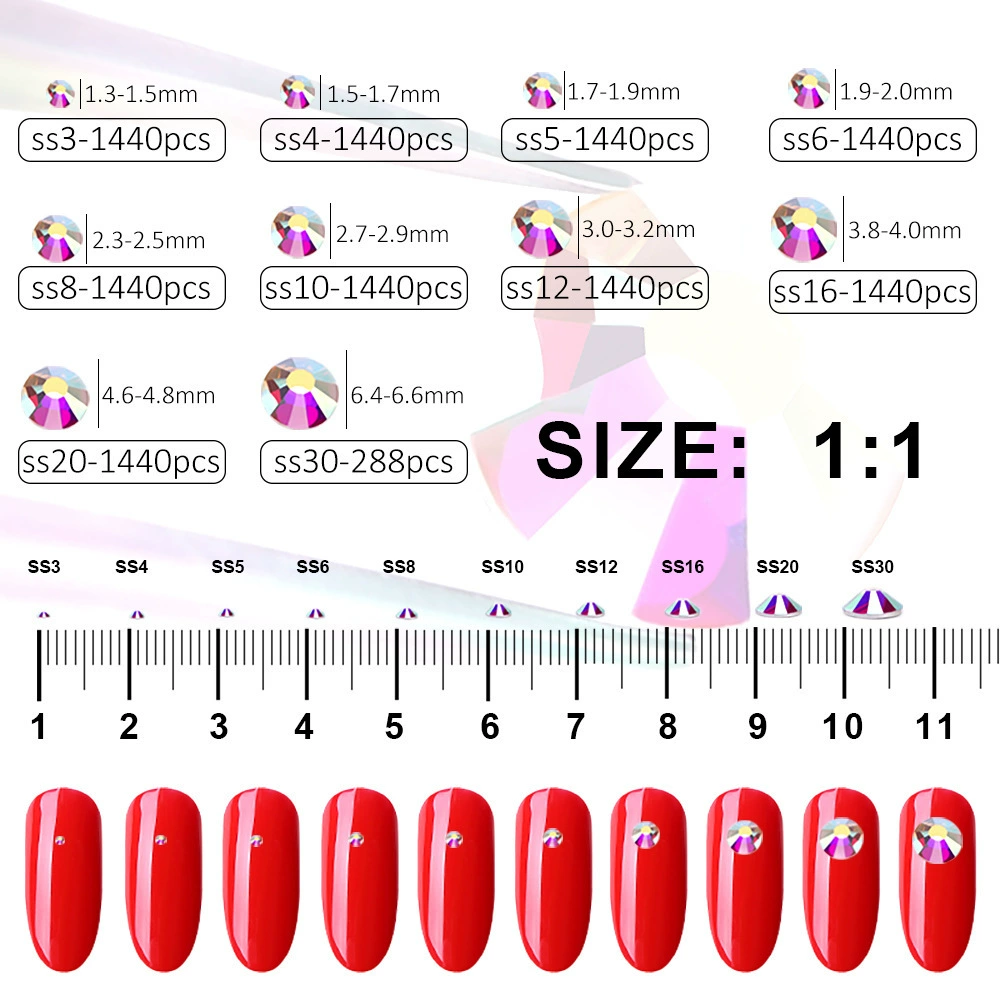 (Cross-border trading), glass accessory for manicure, earrings, bag, DIY