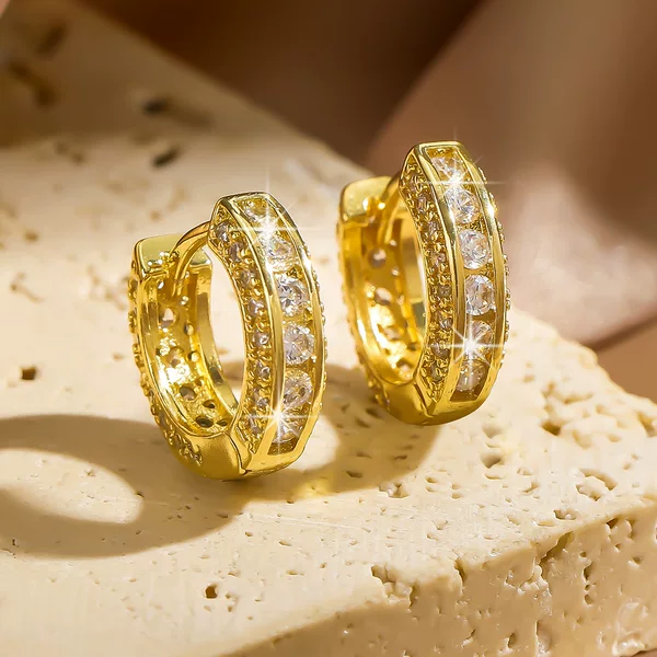 Cross-Border Fashion Design New Style Gold Multi-Style Star Jewelry Women's Zircon Earrings Women's Zircon Earrings