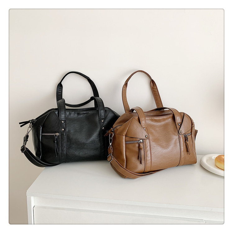 European and American cross-border fashion women's bag 2024 Spring new women's handbag, single-shoulder crossbody bag, simple tote bag undefined