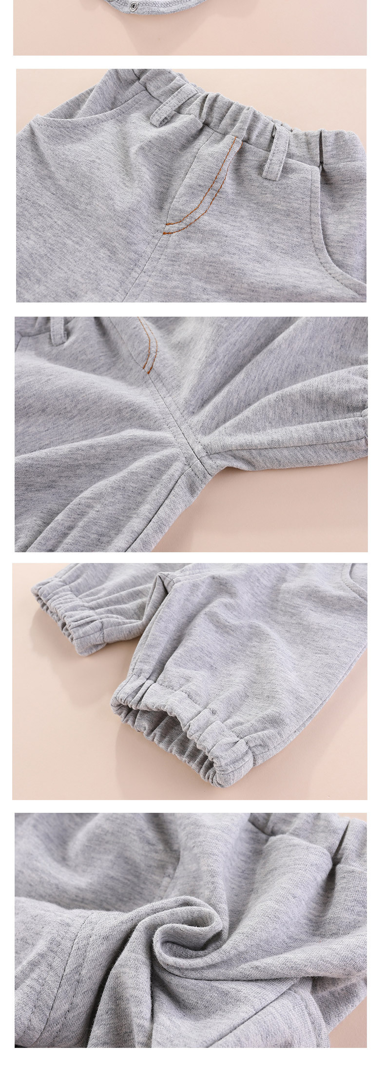 男童套装婴儿连体衣秋冬英伦长袖三件套周岁礼服 宝宝三角哈衣