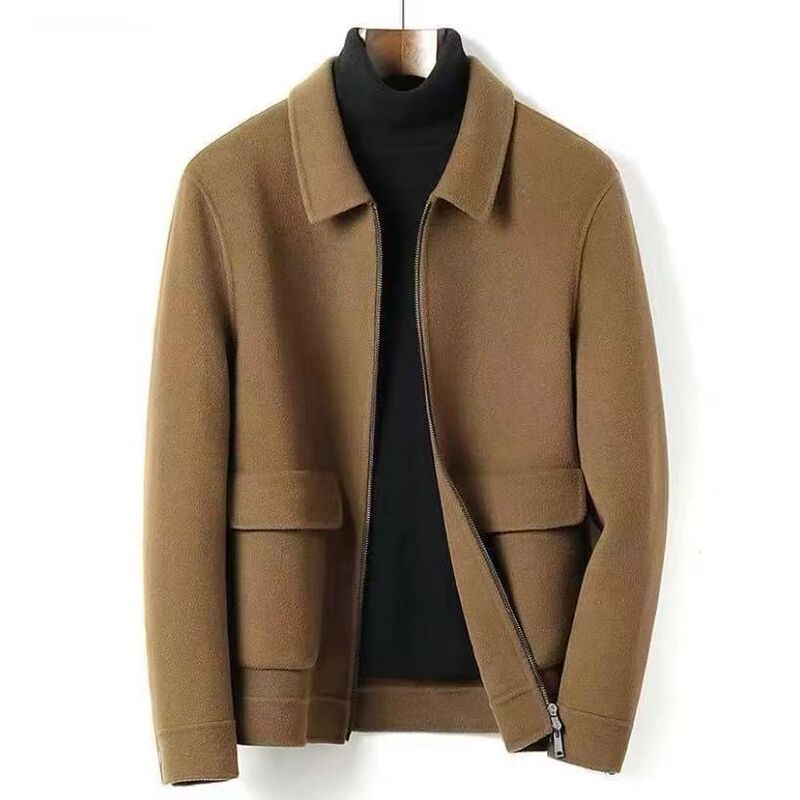 American Street Fashion Brand Stand-Up Collar Cardigan Woolen Jacket Men's Autumn and Winter Loose Cleanfit Versatile Casual Jacket American Street Fashion Brand Stand-Up Collar Cardigan Woolen Jacket Men's Autumn and Winter Loose Cleanfit Versatile Casual Jacket