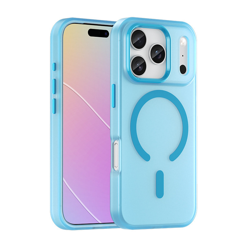 新型iPhone17用スマホケース TPU一体型 マット肌触り マグネット式 16pmスマホケース|undefined