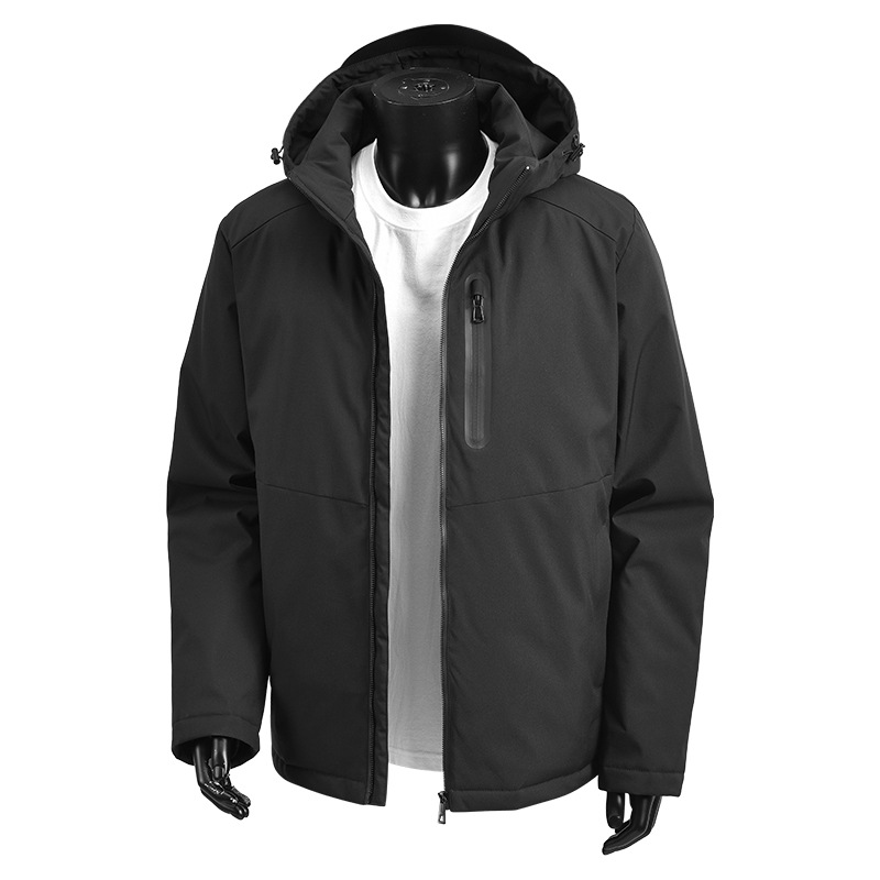 Gepolsterte Jacke Herren Lose Gepolsterte Jacke Mit Kapuze Softshell Outdoor Gepolsterte Jacke Herrenjacke_voghion.com